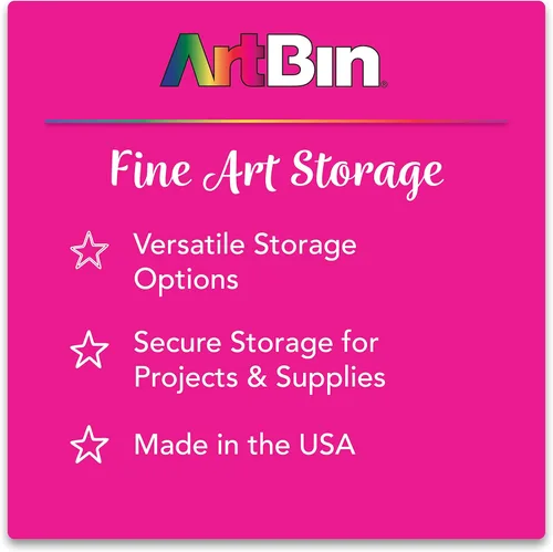 Vista 4 de ArtBin 6859AB - Caja para bolígrafos y plumas, organizador de arte y caligrafía, [1] caja de almacenamiento de plástico, transparente