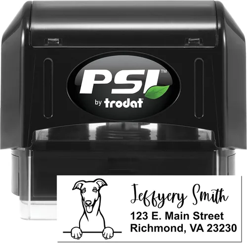Vista 27 de American Bulldog Stamp Duo, Custom Return Address for Dog Lovers, Personalized Mail Mark for Letters and Cards