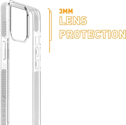 Vista 6 de Armor Funda Signature para iPhone 13 Pro Max (transparente con cinta gris)