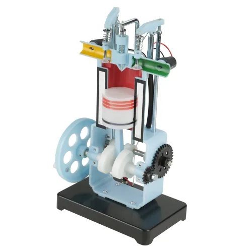 Vista 9 de Modelo de avión Motor Motor Modelo Modelo de Motor de Metal Plástico Modelo de Motor para Física Mecánica Experimento Enseñanza Instrumento de 4