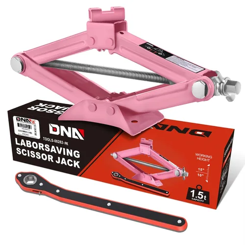 Vista 11 de DNA Motoring Gato de tijera para coche de 1,5 toneladas (3,306 libras) de Negro