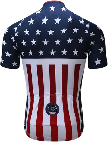 Vista 2 de Maillot de ciclismo de montaña para hombre, de manga corta para hombre, para ciclismo de carretera, talla S-3XL