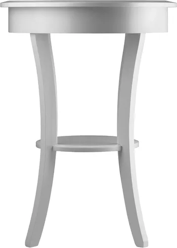 Vista 6 de Mesa auxiliar Sasha Accent, de la marca Winsome. Hecha de madera, con cajón, patas curvas, man-made-material, Blanco