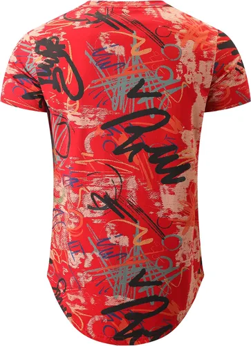 Vista 2 de Camiseta YININF Hipster Hip Hop de manga larga, para hombre