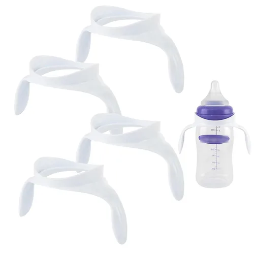 Vista 6 de Asas para biberones compatibles con biberones Lansinoh, accesorios para biberones, paquete de 4 Púrpura