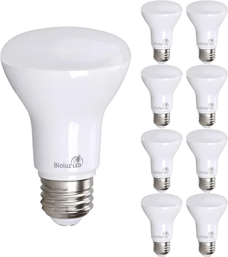 Vista 7 de Bioluz LED Paquete de 4 Bombillas LED BR20 Luz de Inundación Interior R20 Regulables Alto CRI 2700K Blanco Cálido, Equivalente a 50 Vatios Usa 7W
