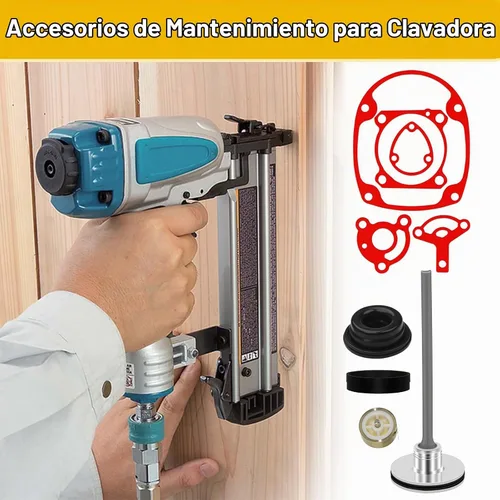Vista 4 de 877-323 878-303 Kit de servicio de conductor, parachoques, resorte de cinta, anillo de cilindro y junta para armas Hitachi NR83A/A2 NR83A3 NR83A2