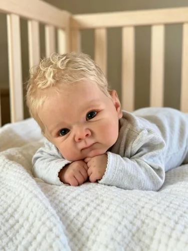 Vista 4 de Zero Pam Muñecas de Bebé Reborn Realistas Niño Silicona Cuerpo Completo 18 pulgadas Niños Pequeños Muñecas de Bebé Recién Nacido Ojos Abiertos