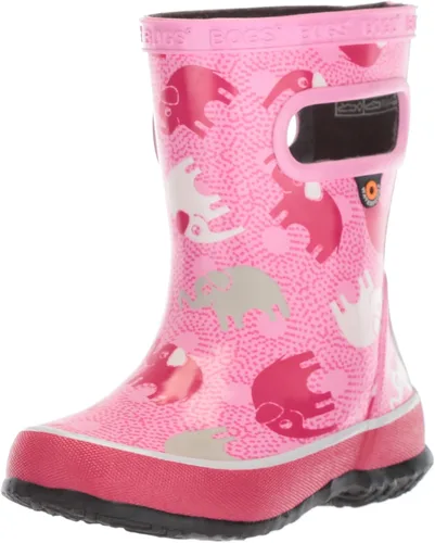 Vista 17 de BOGS Botas de lluvia de goma impermeables para niños y niñas Negro
