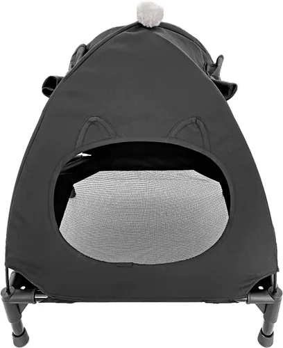 Vista 2 de Pozico Cama elevada para mascotas con malla transpirable para gatos y perros pequeños, cuna refrescante elevada para cachorros y gatitos, 18.9 x