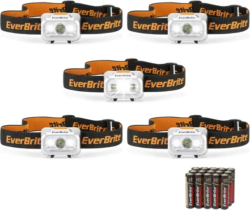 Vista 10 de EverBrite Linterna frontal LED, 4 modos de iluminación, cabezal giratorio con diadema ajustable, IPX4 resistente al agua, perfecto para correr