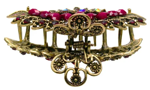Vista 5 de Fashion & Lifestyle Pinza de mandíbula grande de aleación de metal para mujeres y niñas, pinza bastante fuerte, pasador antideslizante, agarre hacia