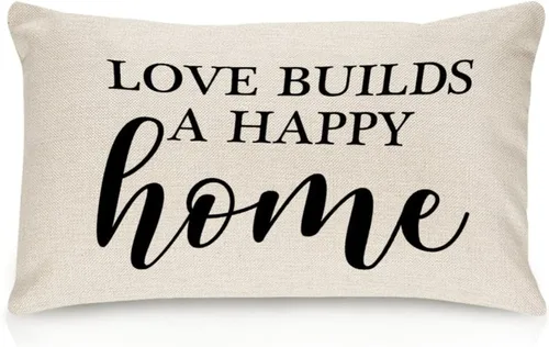 Vista 45 de Better When We are Together - Fundas de almohada lumbar de 12 x 20 pulgadas con citas divertidas de algodón y lino para sofá, decoración de sala