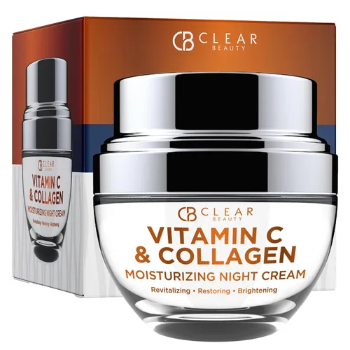 Vista 11 de Clear Beauty Crema de noche de oro de 24 quilates y colágeno, hidratante facial reafirmante y ultrahidratante, restaura la piel suave y de aspecto