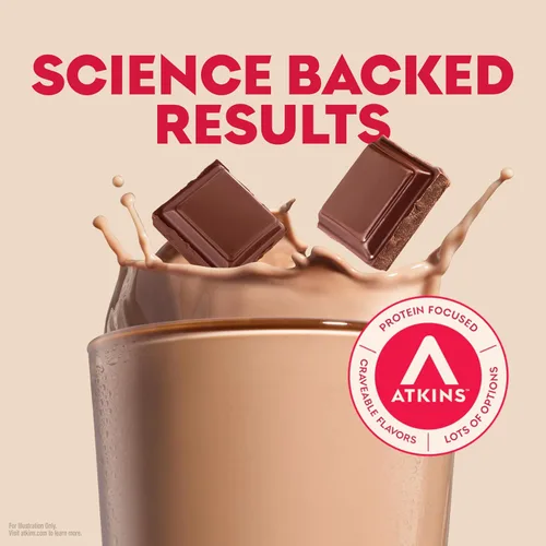 Vista 4 de Atkins Batido de proteína listo para beber, deliciosa leche con chocolate, sin gluten., 609309, 12