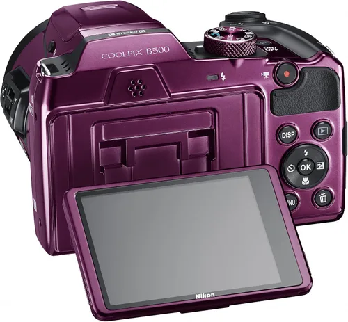 Vista 4 de Nikon COOLPIX B500 Cámara digital con zoom óptico de 16MP 40x con Wi-Fi incorporado - (ciruela) - (versión internacional)