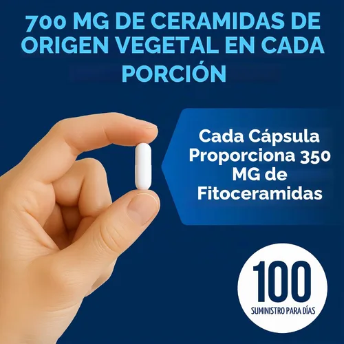 Vista 5 de Suplemento de fitoceramidas de 700 mg para una piel, cabello y uñas