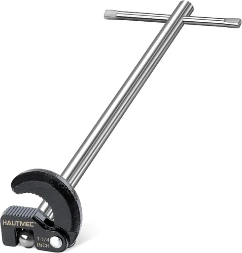 Vista 8 de HAUTMEC Llave de Lavabo Profesional de 11 Pulgadas Llave de Grifo de Fregadero para Espacios Reducidos con Capacidad Ajustable de 3/8'' a 1-1/4