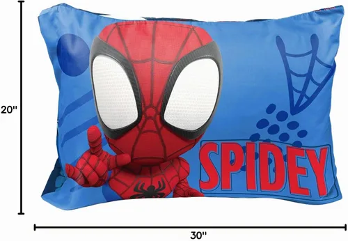 Vista 6 de Marvel Spidey Amazing Friends Superhero - Funda de almohada para niños, color azul Azul - Spiderman