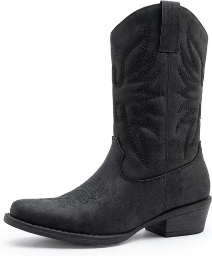 Vista 17 de GLOBALWIN Cowboy Boots for Women, Mid-Calf Western Style 19YY17negro