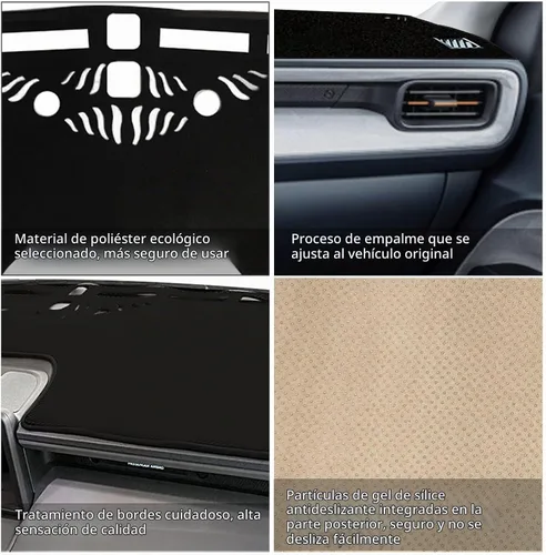 Vista 5 de Cubierta de salpicadero, consola central interior personalizada compatible con Ford Maverick 2022-2025, protector de alfombra Negro