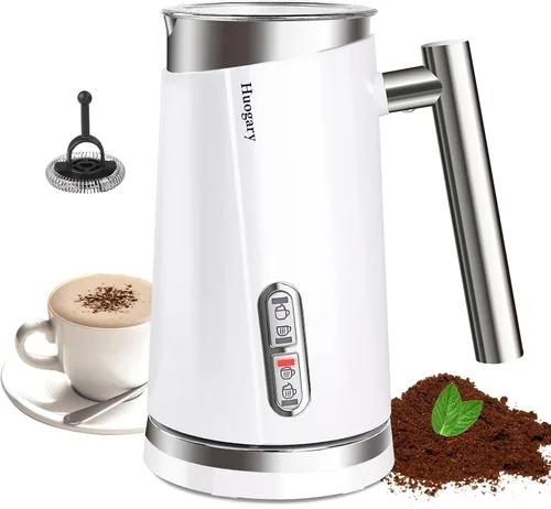 Vista 7 de Espumador de leche Huogary, vaporizador eléctrico 4 en 1, espumador automático de leche caliente y fría, calentador de leche para café, café