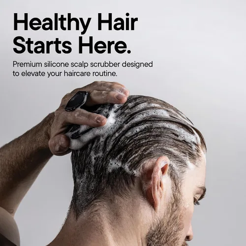 Vista 2 de TOOLETRIES Cepillo de silicona para champú y gancho para cuero cabelludo, cepillo para el crecimiento del cabello para hombres y mujeres, exfolia