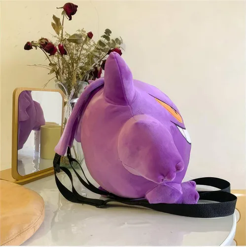 Vista 3 de PSNFDU Mochila de animales de peluche para jugar a la escuela, regalo de anime para adolescentes y niños, niños y niñas, Púrpura
