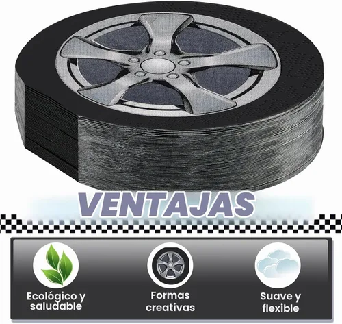 Vista 3 de Henoyso - 100 servilletas para neumáticos de coche de carreras, 6 pulgadas