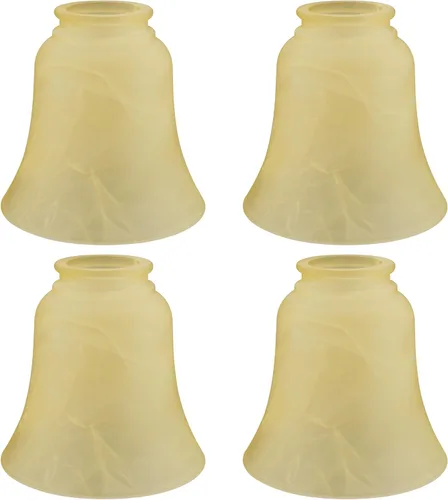 Vista 19 de Aspen Creative 23178-65-4 Pantalla de vidrio de repuesto para ventilador de techo con forma de campana de alabastro transicional, ajuste de 2-1/8