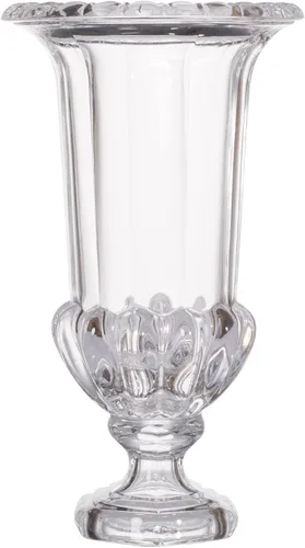 Vista 9 de Florero decorativo de vidrio de estilo antiguo de 9.4 pulgadas con patrón de diamante