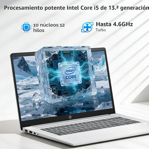 Vista 4 de HP Computadora portátil empresarial de 17 t, pantalla antirreflejos FHD de 17.3 pulgadas, Intel 10-Core i5-1334U, 16 GB de RAM + 512 GB SSD, teclado