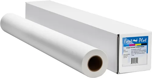 Vista 9 de FastPlot Cartel autoadhesivo de polipropileno de 8 mil impermeable, 24 pulgadas x 100 pies / núcleo de 2 pulgadas