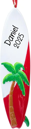 Vista 11 de Adorno de Navidad personalizado para la playa 2026, personalización gratuita, vacaciones de verano, vacaciones en la playa, decoración con palmera
