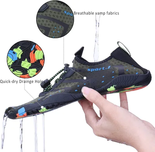 Vista 3 de Zapatos deportivos acuáticos para hombre y mujer PENGCHENG, un secado rápido, ligeros, para pies anchos, suela sólida de drenaje, para deportes
