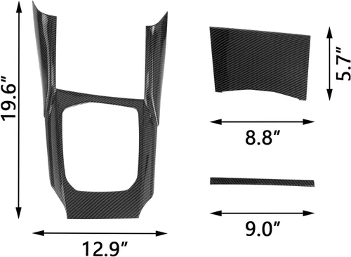 Vista 8 de x xotic tech Cubierta del panel de cambio de engranajes de la consola central interior, patrón de fibra de carbono, compatible con BMW Serie 3 G20