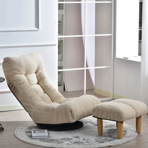 Vista 8 de Yoglad Sofá de estilo japonés, silla de juegos de suelo, sofá perezoso para leer juegos y meditar, 3 posiciones ajustables con cómodo respaldo