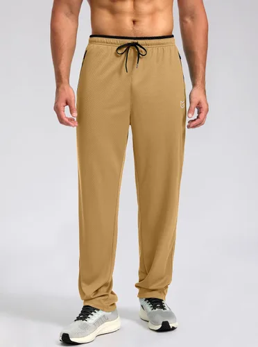Vista 2 de G Gradual Pantalones deportivos para hombre con bolsillos con cremallera, pantalones deportivos cónicos para entrenamiento, correr, correr