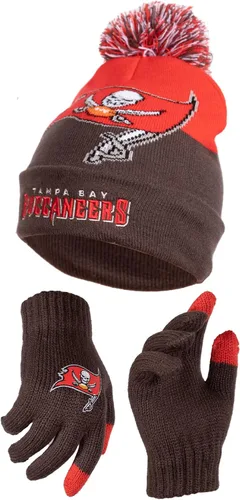 Vista 57 de Ultra Game Gorro de punto de invierno oficial de la NFL para jóvenes, súper suave, con guantes extra cálidos para pantalla táctil Color del equipo 1