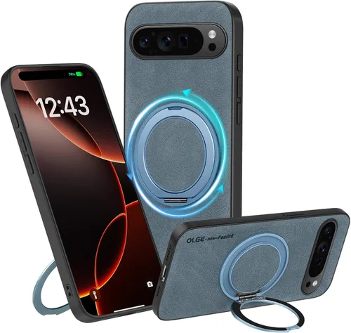 Vista 70 de Funda de silicona con soporte para iPhone 17 Pro [compatible con MagSafe] [Protección completa de la cámara] (6.3 pulgadas 2025), fundas de teléfono
