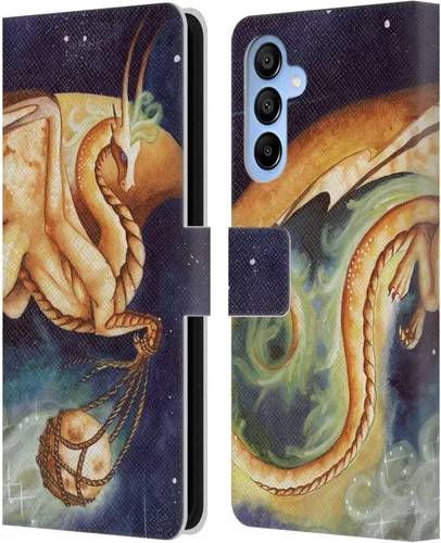 Vista 35 de Head Case Designs Officially Licensed Carla Morrow Galactic Entrancement Dragons Leather Wallet Case Compatible with Samsung Galaxy A07 4G