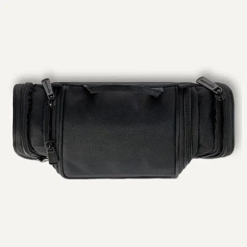 Vista 3 de Amazon Essentials Neceser espacioso para artículos de aseo, kit Dopp colgante con compartimentos, portátil, poliéster, negro