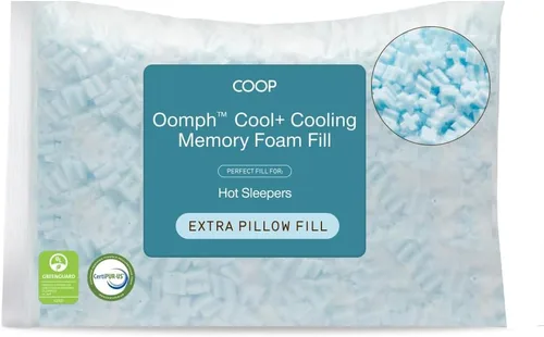 Vista 9 de Coop Home Goods Relleno extra Oomph, espuma viscoelástica de corte cruzado, relleno de almohada de densidad media, bolsa de relleno extra, recarga