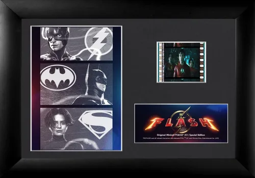 Vista 10 de Trend Setters DC Comics – The Flash – Batman de Michael Keaton – FilmCells 7 x 5 pulgadas MiniCell Presentación de escritorio – Con clip de película