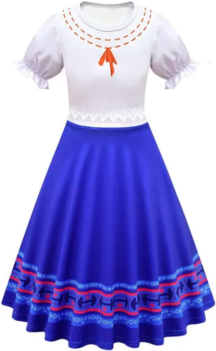 Vista 2 de Kids Girls Isabela Dress Cosplay Costume Julieta Madrigal Princess Dress Skirt Suit for Child