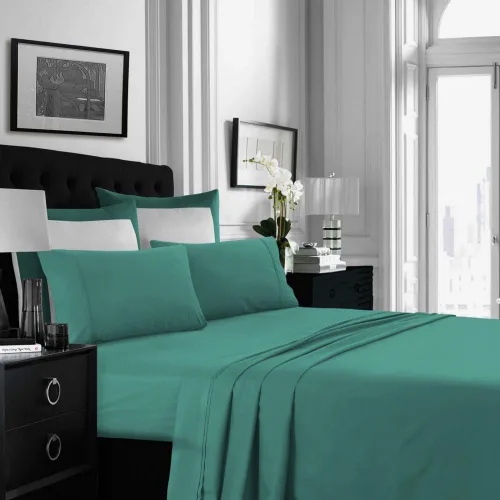 Vista 14 de Tribeca Living Juego de sábanas de microfibra cepillada de 3.33 oz/m², bolsillo extra profundo para colchones de hasta 21 pulgadas, enfriamiento