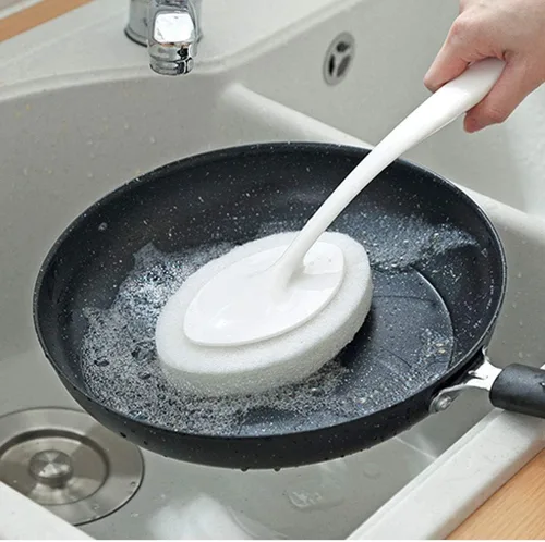 Vista 5 de Cepillo de inodoro multifuncional, cepillo de inodoro de mango largo, cepillo de inodoro de color sólido de doble propósito para cocina y baño 1