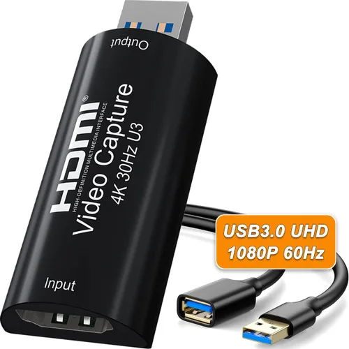 Vista 8 de Tarjeta de captura de video 4K HDMI a USB 3.0 1080P 60FPS Cam Link Tarjeta de captura de juegos Adaptador de tarjeta de captura de pantalla