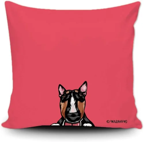 Vista 28 de Funda de almohada para perro, divertida funda de almohada para sofá, cama, decoración del hogar, 20 x 20 pulgadas Bull Terrier-1-10