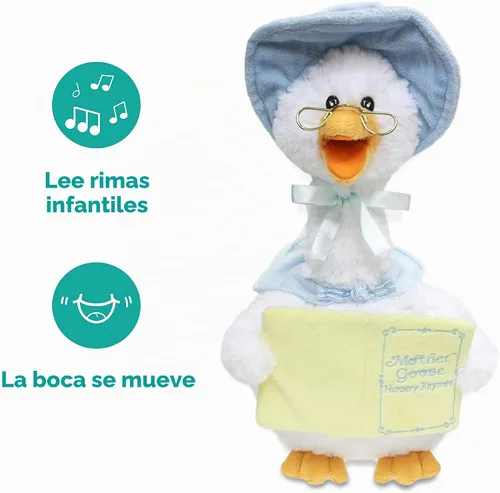 Vista 2 de Azul Madre Ganso peluche de Animated cb42860 recites 7 Historias Nursery Rhymes
